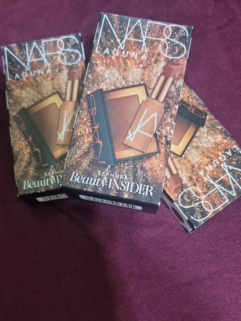 3x NARS Laguna Bronzer and Lipstick Set - Warm Brown